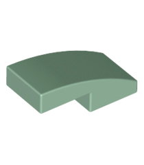 LEGO - Helling, gebogen 2 x 1 x 2/3 - Sand Green | N - Thumbnail