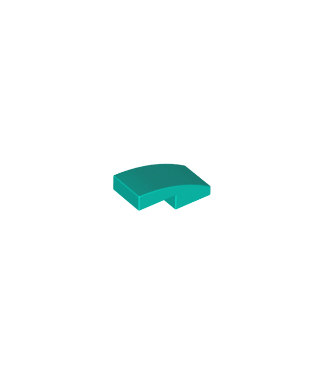 LEGO - Helling, gebogen 2 x 1 x 2/3 - Dark Turquoise | N