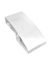 LEGO - Helling, gebogen 2 x 1 x 2/3 - Trans-Clear | N - Thumbnail