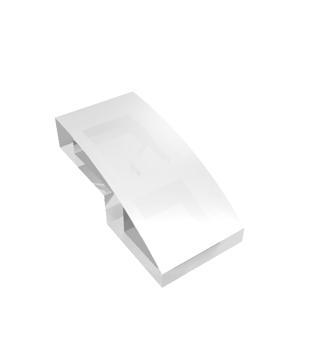 LEGO - Helling, gebogen 2 x 1 x 2/3 - Trans-Clear | N