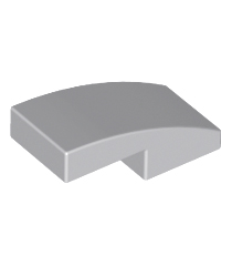 LEGO - Helling, gebogen 2 x 1 x 2/3 - Light Bluish Gray | N - Thumbnail