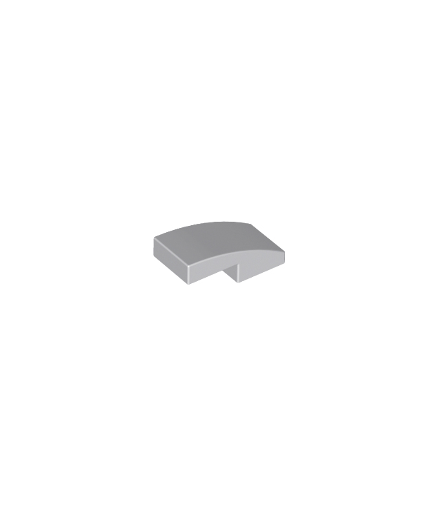 LEGO - Helling, gebogen 2 x 1 x 2/3 - Light Bluish Gray | N