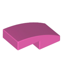 LEGO - Helling, gebogen 2 x 1 x 2/3 - Dark Pink | N - Thumbnail