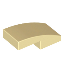 LEGO - Helling, gebogen 2 x 1 x 2/3 - Tan | N - Thumbnail