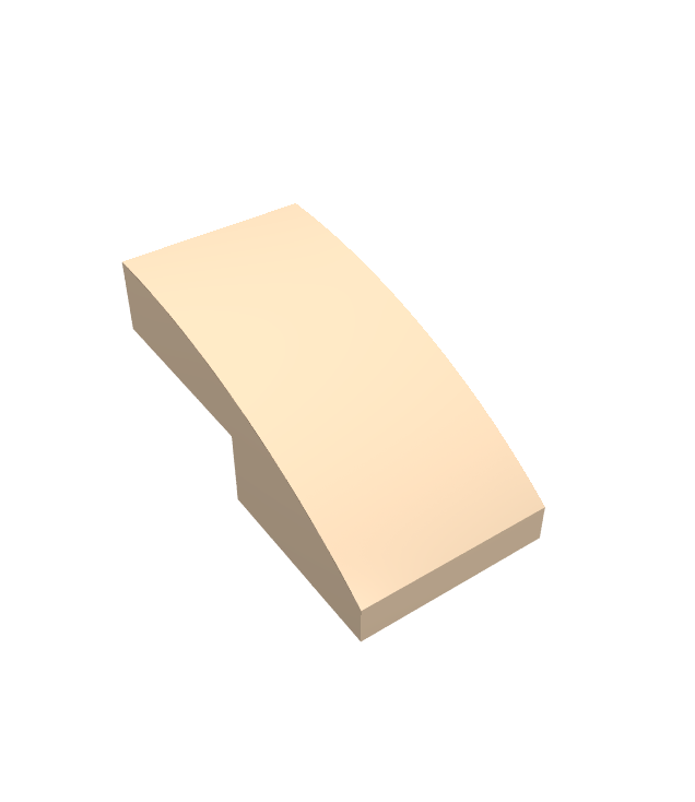 LEGO - Helling, gebogen 2 x 1 x 2/3 - Light Nougat | N