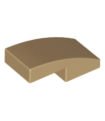 LEGO - Helling, gebogen 2 x 1 x 2/3 - Dark Tan | N - Thumbnail