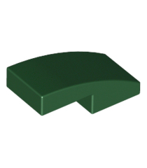 LEGO - Helling, gebogen 2 x 1 x 2/3 - Dark Green | N - Thumbnail