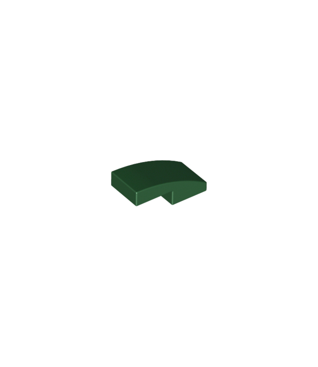 LEGO - Helling, gebogen 2 x 1 x 2/3 - Dark Green | N