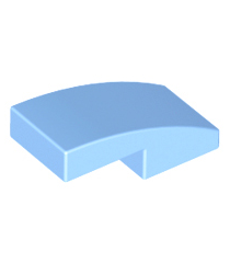 LEGO - Helling, gebogen 2 x 1 x 2/3 - Bright Light Blue | N - Thumbnail