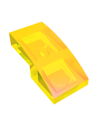 LEGO - Helling, gebogen 2 x 1 x 2/3 - Trans-Yellow | N - Thumbnail