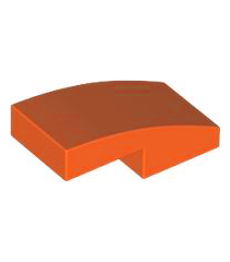 LEGO - Helling, gebogen 2 x 1 x 2/3 - Reddish Orange | N - Thumbnail