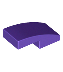 LEGO - Helling, gebogen 2 x 1 x 2/3 - Dark Purple | N - Thumbnail