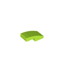 LEGO - Helling, gebogen 2 x 1 x 2/3 - Lime | N - Thumbnail