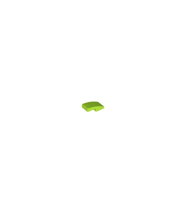 LEGO - Helling, gebogen 2 x 1 x 2/3 - Lime | N
