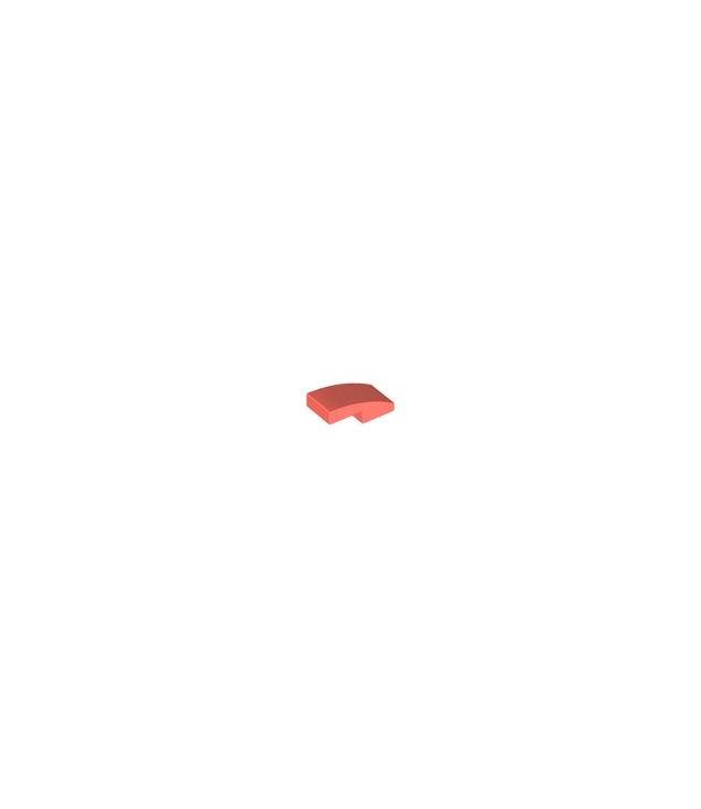 LEGO - Helling, gebogen 2 x 1 x 2/3 - Coral | N