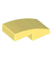 LEGO - Helling, gebogen 2 x 1 x 2/3 - Bright Light Yellow | N - Thumbnail
