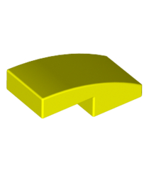 LEGO - Helling, gebogen 2 x 1 x 2/3 - Neon Yellow | N - Thumbnail