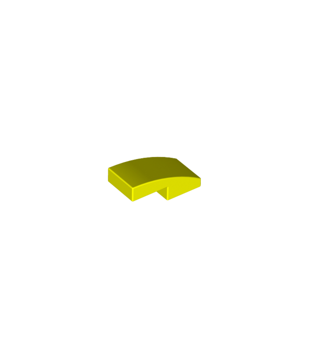 LEGO - Helling, gebogen 2 x 1 x 2/3 - Neon Yellow | N