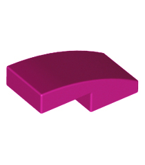 LEGO - Helling, gebogen 2 x 1 x 2/3 - Magenta | N - Thumbnail