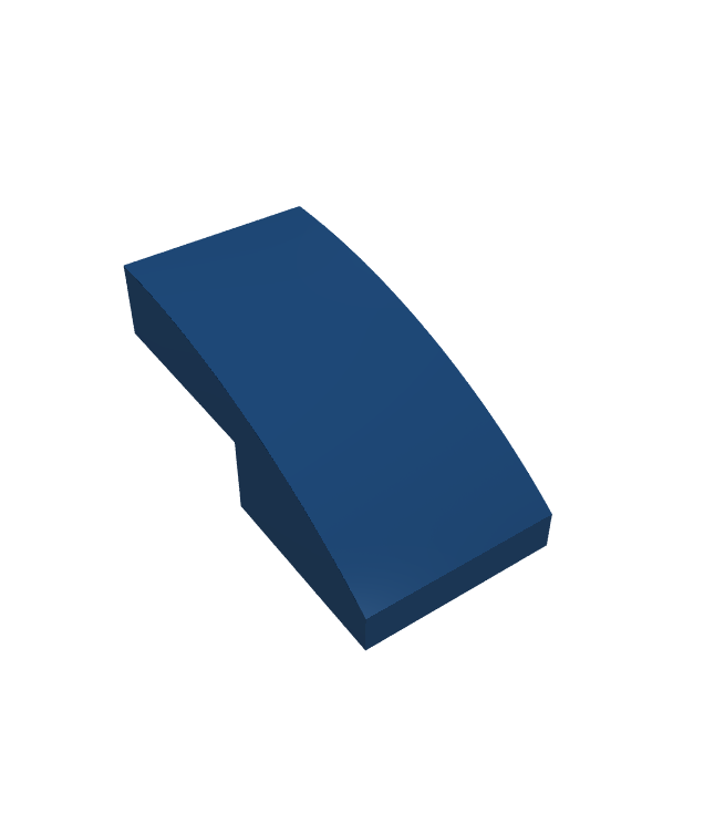 LEGO - Helling, gebogen 2 x 1 x 2/3 - Dark Blue | N