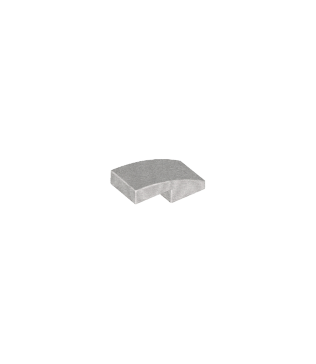 LEGO - Helling, gebogen 2 x 1 x 2/3 - Metallic Silver | N