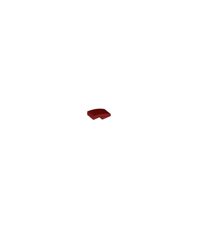 LEGO - Helling, gebogen 2 x 1 x 2/3 - Dark Red | N