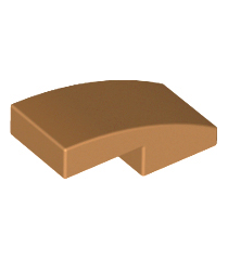 LEGO - Helling, gebogen 2 x 1 x 2/3 - Medium Nougat | N - Thumbnail