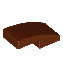LEGO - Helling, gebogen 2 x 1 x 2/3 - Reddish Brown | N - Thumbnail