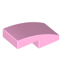LEGO - Helling, gebogen 2 x 1 x 2/3 - Bright Pink | N - Thumbnail