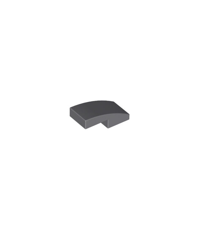 LEGO - Helling, gebogen 2 x 1 x 2/3 - Dark Bluish Gray | N