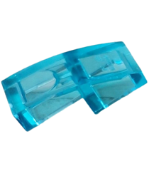 LEGO - Helling, gebogen 2 x 1 x 2/3 - Trans-Light Blue | N - Thumbnail