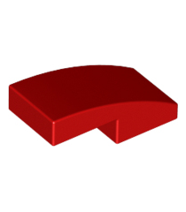 LEGO - Helling, gebogen 2 x 1 x 2/3 - Red | N - Thumbnail