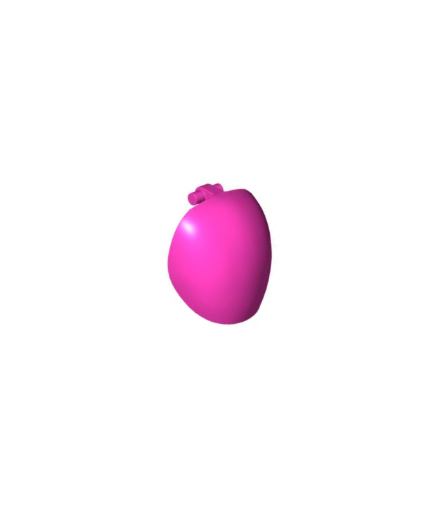 LEGO - Grote figuur-pantser, rond en glad met staaf-handgreep – open uiteinden - Dark Pink | N