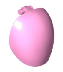 LEGO - Grote figuur-pantser, rond en glad met staaf-handgreep – open uiteinden - Bright Pink | N - Thumbnail