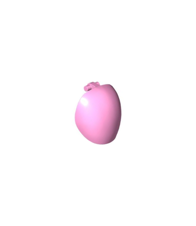 LEGO - Grote figuur-pantser, rond en glad met staaf-handgreep – open uiteinden - Bright Pink | N