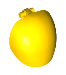 LEGO - Grote figuur-pantser, rond en glad met staaf-handgreep – open uiteinden - Yellow | N - Thumbnail