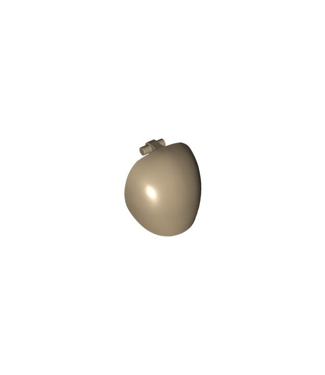 LEGO - Grote figuur-pantser, rond en glad met staaf-handgreep – open uiteinden - Dark Tan | N