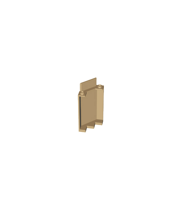 LEGO - Paneel 3 x 3 x 6 hoekwand zonder onderinkepingen - Dark Tan | N