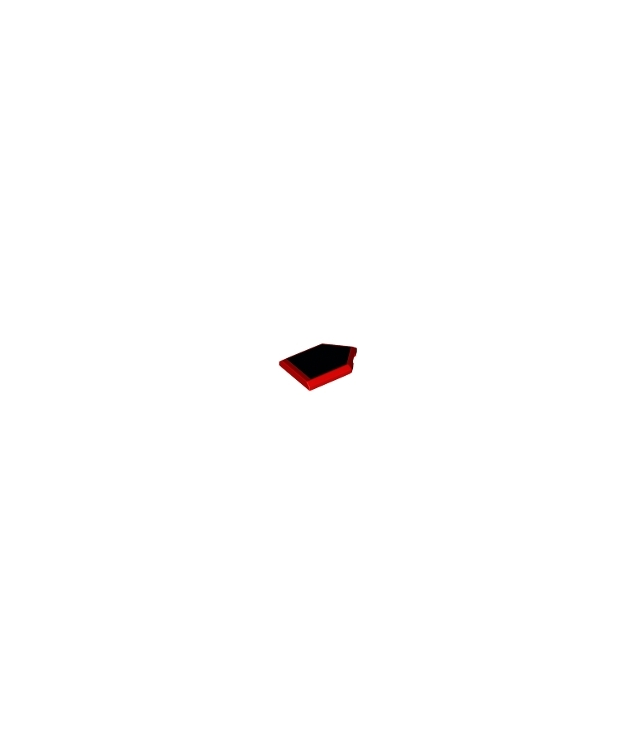 LEGO - Tegel, gemodificeerd 2 x 3 vijfhoekig met zwart vijfhoek-patroon - Red | N