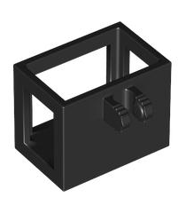 LEGO - Kraanmand 2 x 3 x 2 met vergrendelende scharnierarmen (onbepaald type) - Black | N - Thumbnail