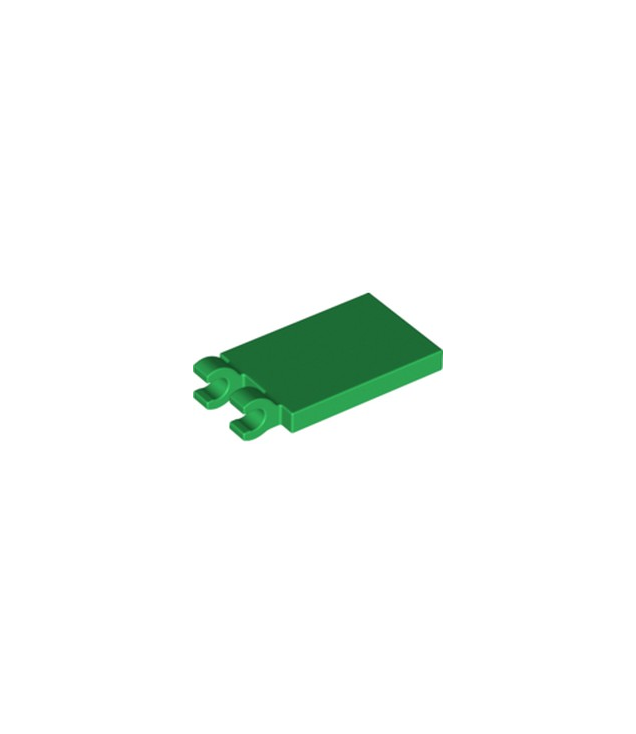 LEGO - Tegel, gemodificeerd 2 x 3 met 2 open O-clips - Green | N
