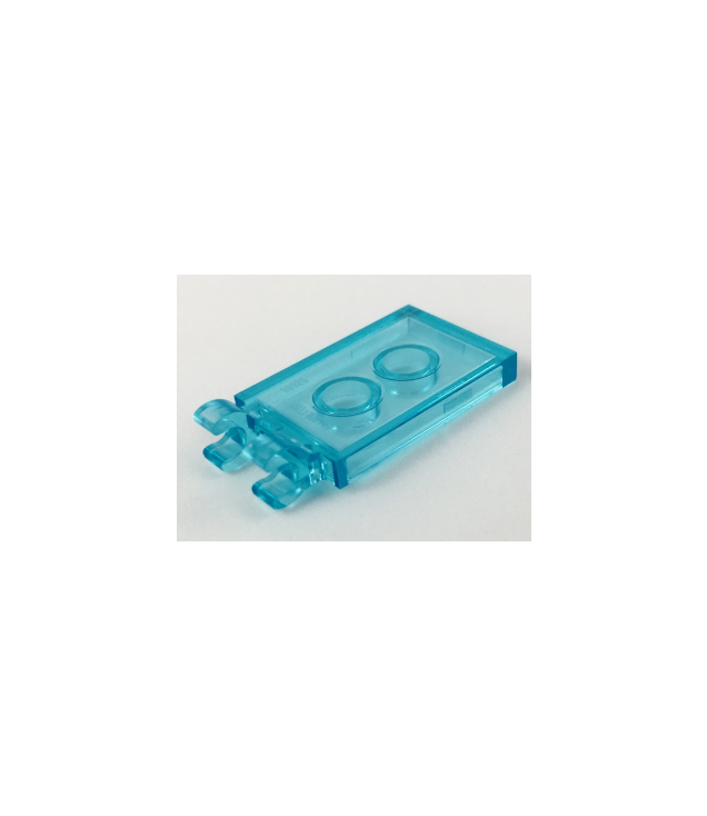 LEGO - Tegel, gemodificeerd 2 x 3 met 2 open O-clips - Trans-Light Blue | N