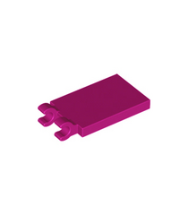 LEGO - Tegel, gemodificeerd 2 x 3 met 2 open O-clips - Magenta | N - Thumbnail