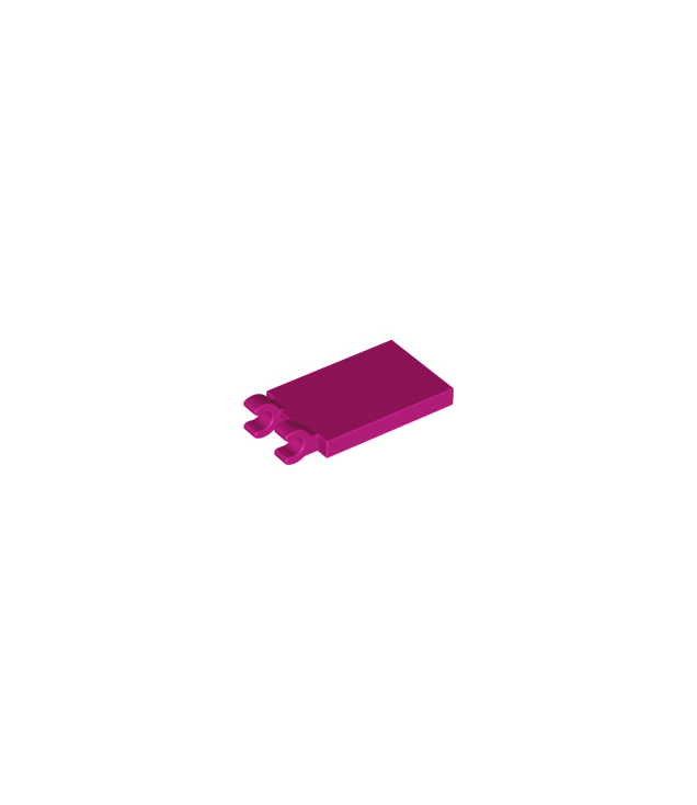 LEGO - Tegel, gemodificeerd 2 x 3 met 2 open O-clips - Magenta | N