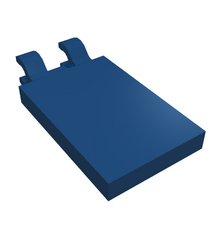 LEGO - Tegel, gemodificeerd 2 x 3 met 2 open O-clips - Dark Blue | N - Thumbnail