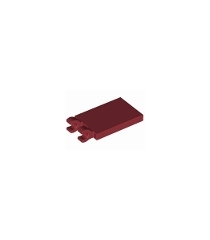 LEGO - Tegel, gemodificeerd 2 x 3 met 2 open O-clips - Dark Red | N - Thumbnail