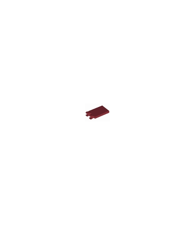 LEGO - Tegel, gemodificeerd 2 x 3 met 2 open O-clips - Dark Red | N