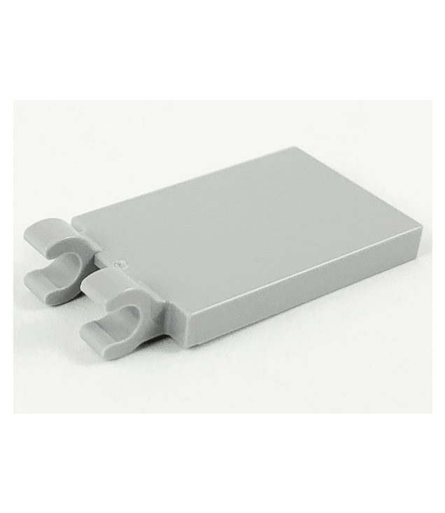 LEGO - Tegel, gemodificeerd 2 x 3 met 2 open O-clips - Light Bluish Gray | N