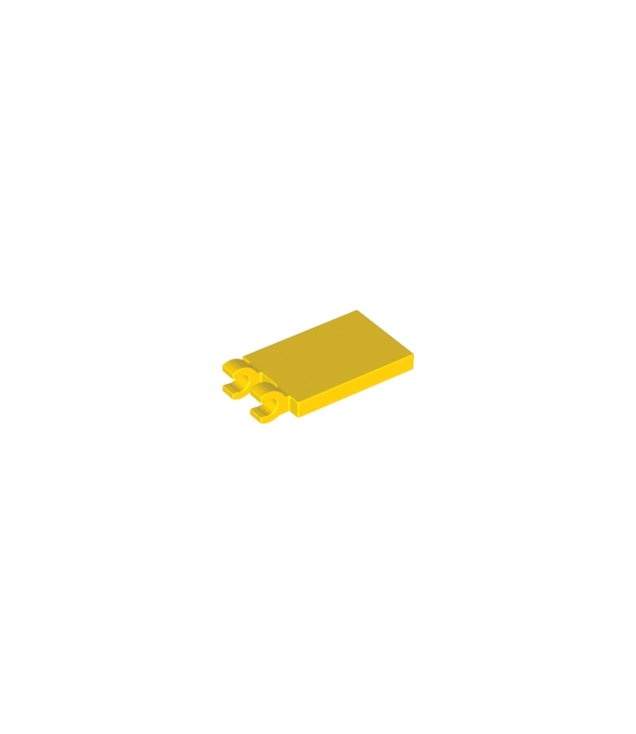 LEGO - Tegel, gemodificeerd 2 x 3 met 2 open O-clips - Yellow | N