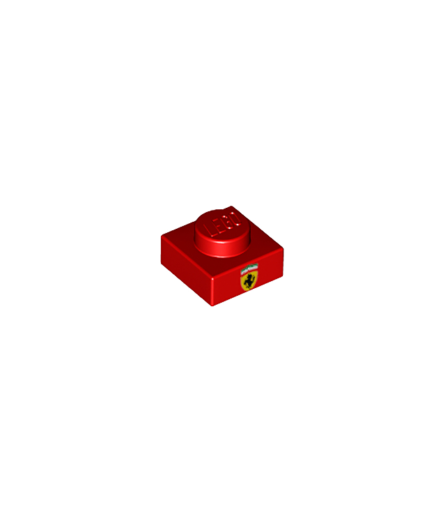 LEGO - Plaat 1 x 1 met Ferrari-embleem - Red | N